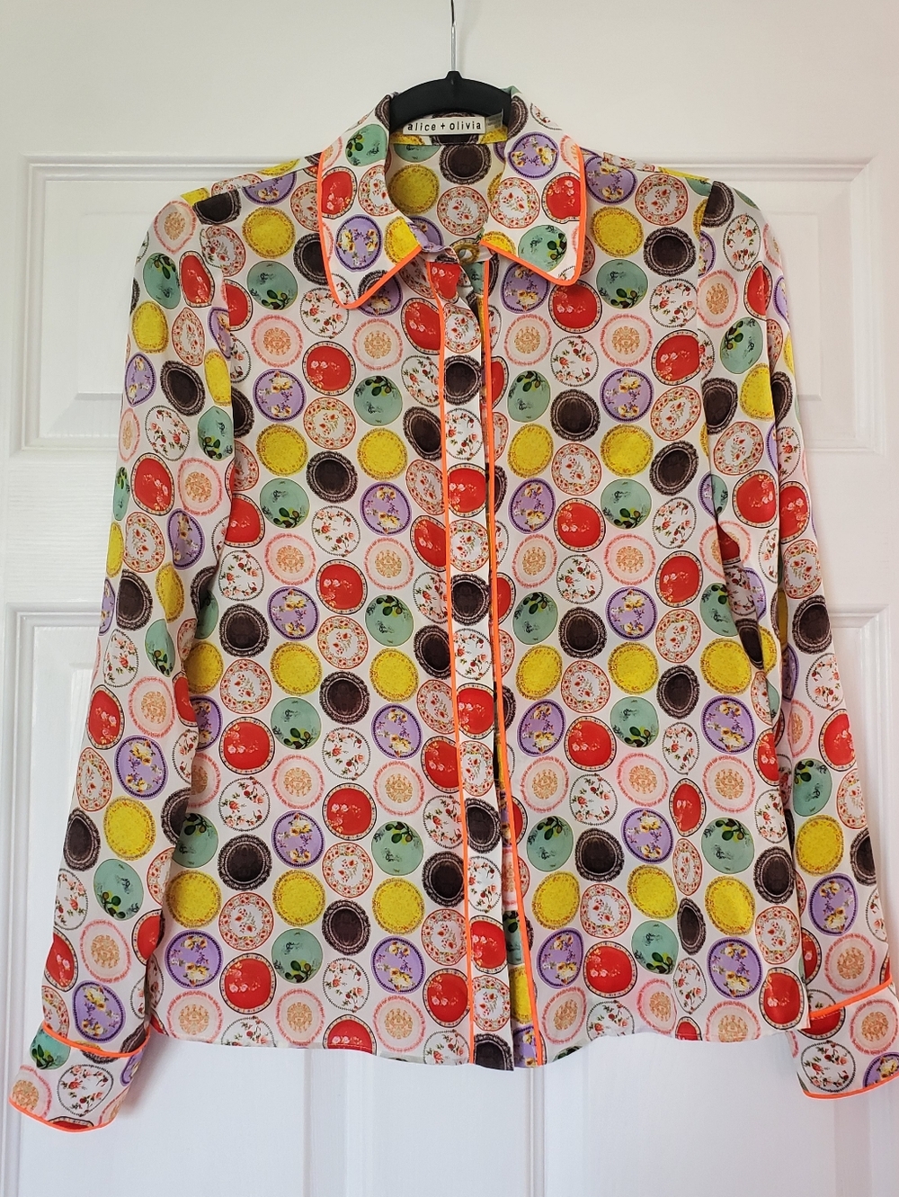 NWOT Alice & Olivia 100% Silk Top XS